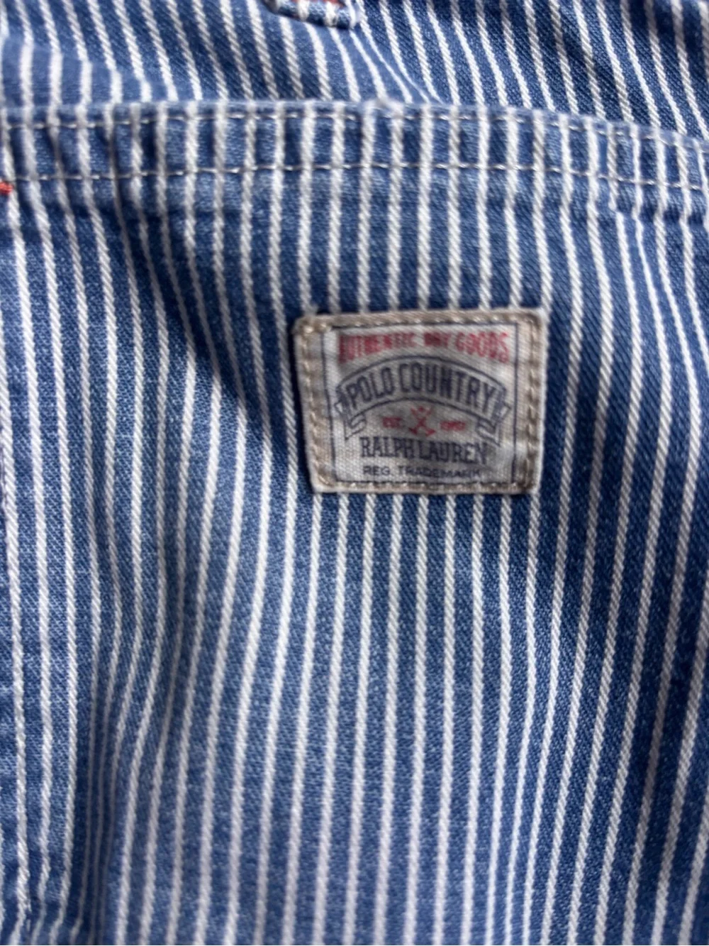 Vintage Polo Country Ralph Lauren Boys Size 12 Hickory Stripe Carpenter Pants